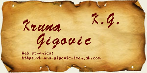Kruna Gigović vizit kartica